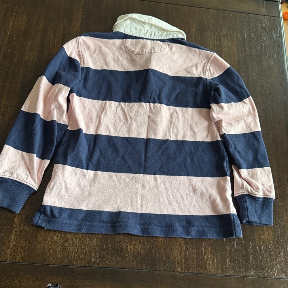 Polo by Ralph Lauren Kids Pink and Navy Striped Polo - Picture 2 of 3